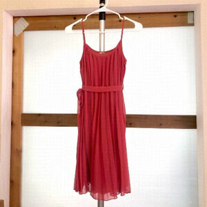 Kismet Raspberry Coloured Lined Pleated‎ Dress / Sz XS